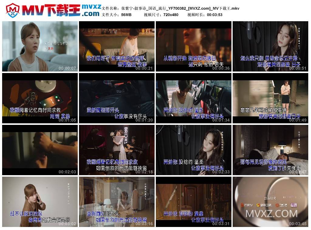 张紫宁-叙事诗_国语_流行_YF700382